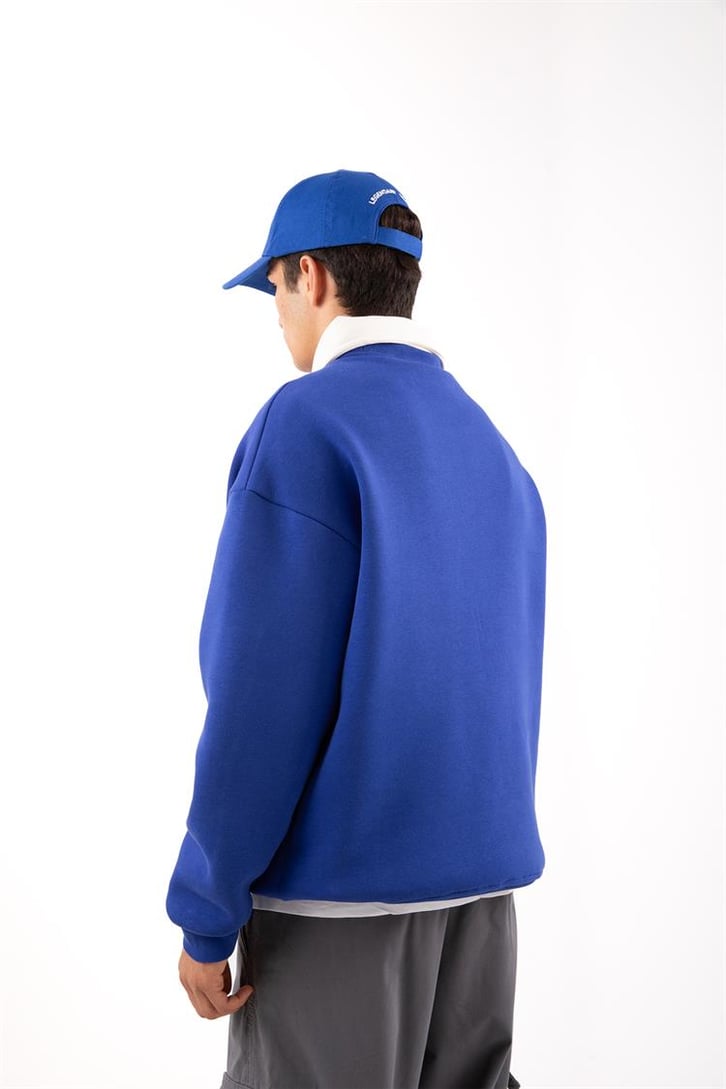 Mid90's Yaka Oversize Mavi Sweatshirt