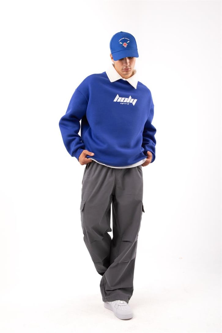 Mid90's Yaka Oversize Mavi Sweatshirt