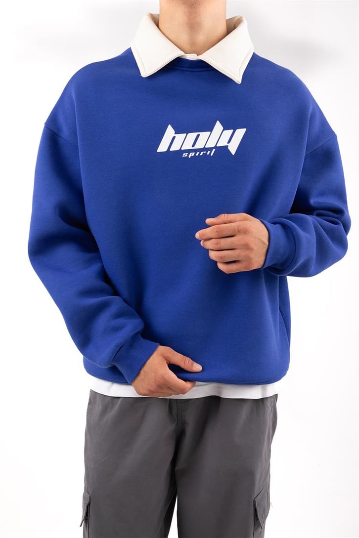 Mid90's Yaka Oversize Mavi Sweatshirt