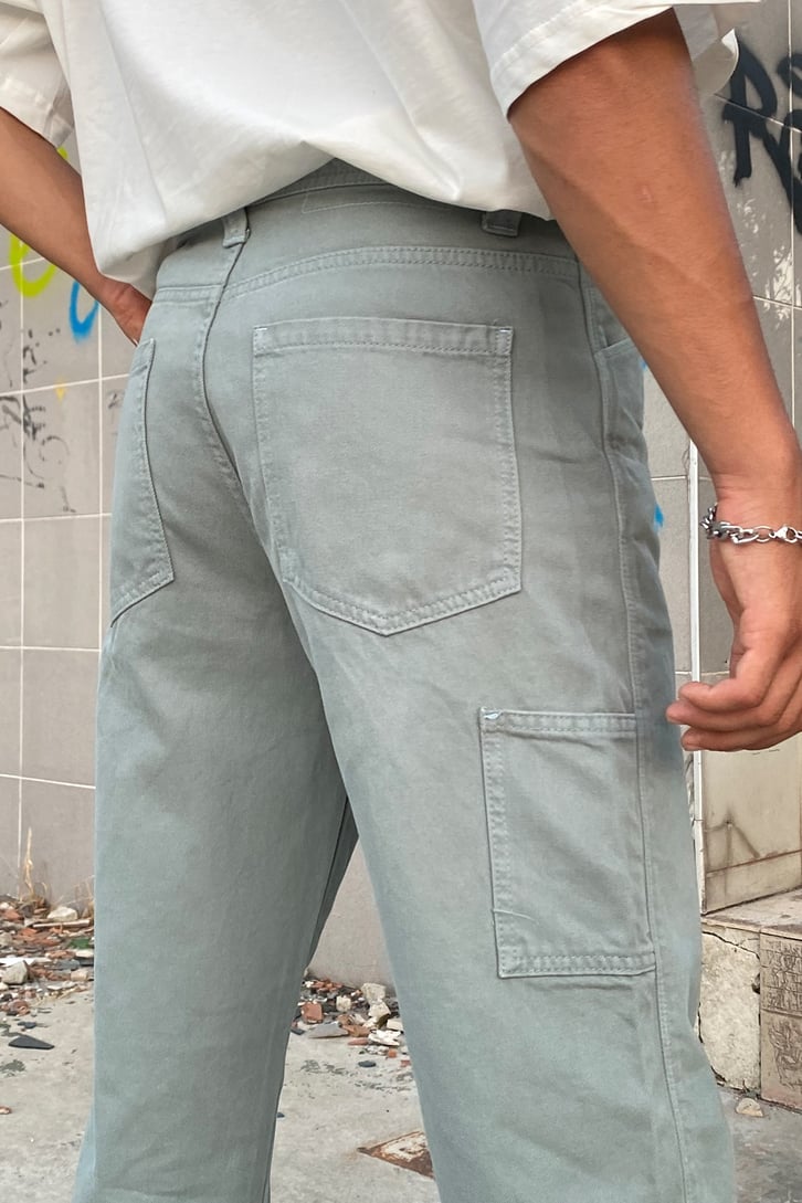 Mini Cep Detay Su Yeşili Regular Fit Jean