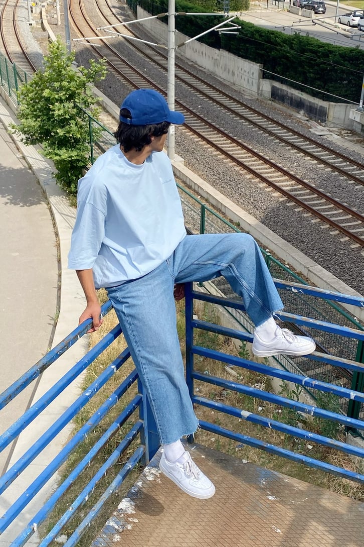 Mini Chest Logo Bebe Mavisi Oversize Tshirt