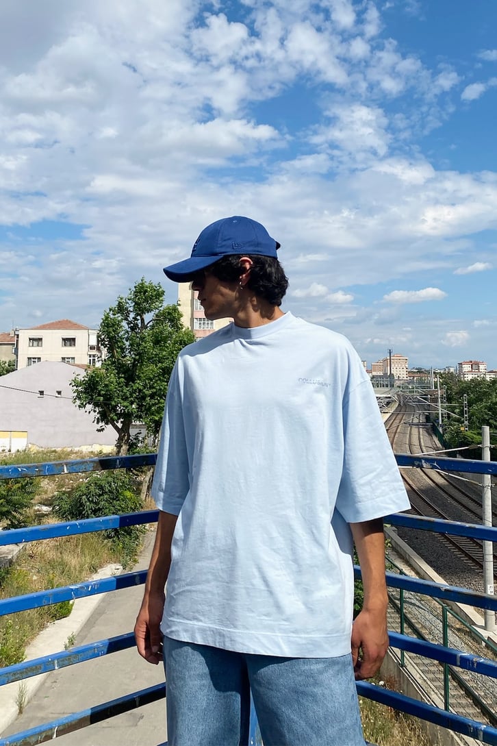 Mini Chest Logo Bebe Mavisi Oversize Tshirt