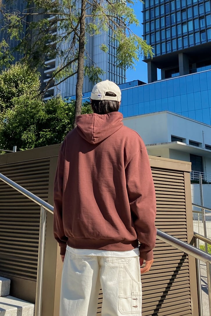 Mini Chest Logo Kahverengi Oversize Sweatshirt