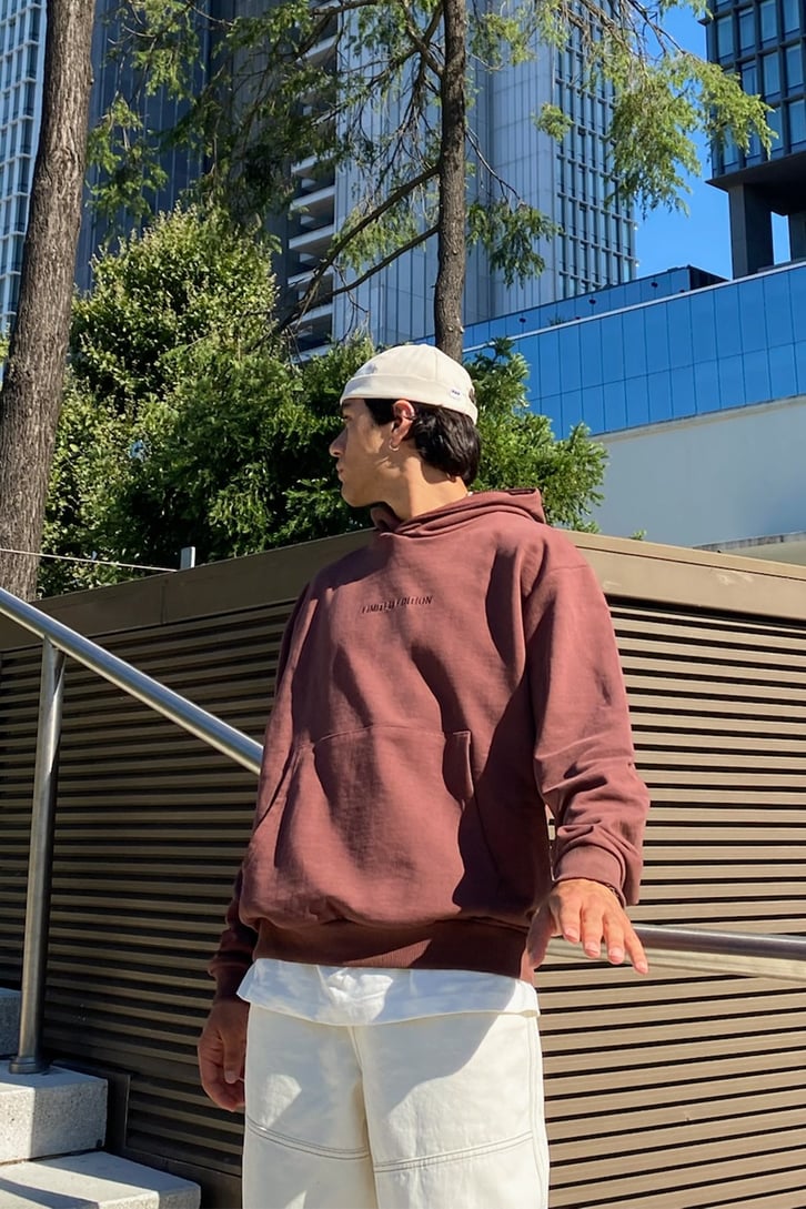Mini Chest Logo Kahverengi Oversize Sweatshirt