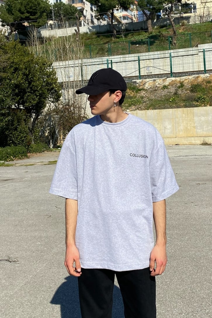 Mini Chest Logo Printed Oversize Grimelanj Tshirt