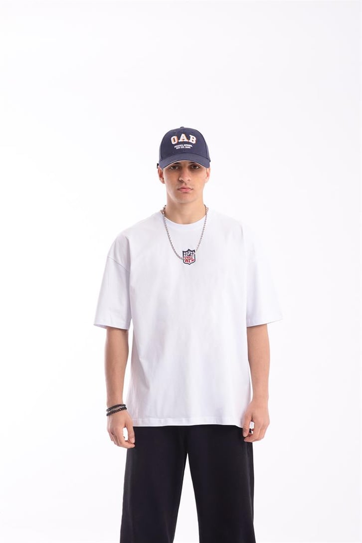 Mini Logo Nakışlı Oversize Tişört