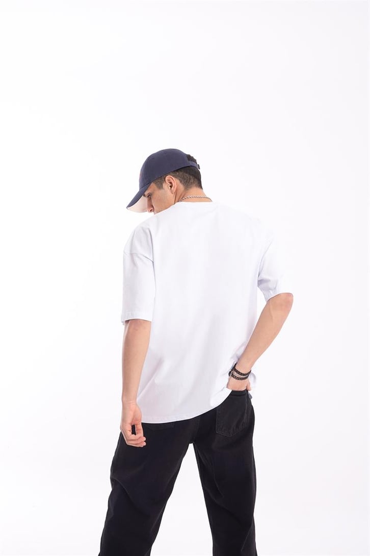 Mini Logo Nakışlı Oversize Tişört
