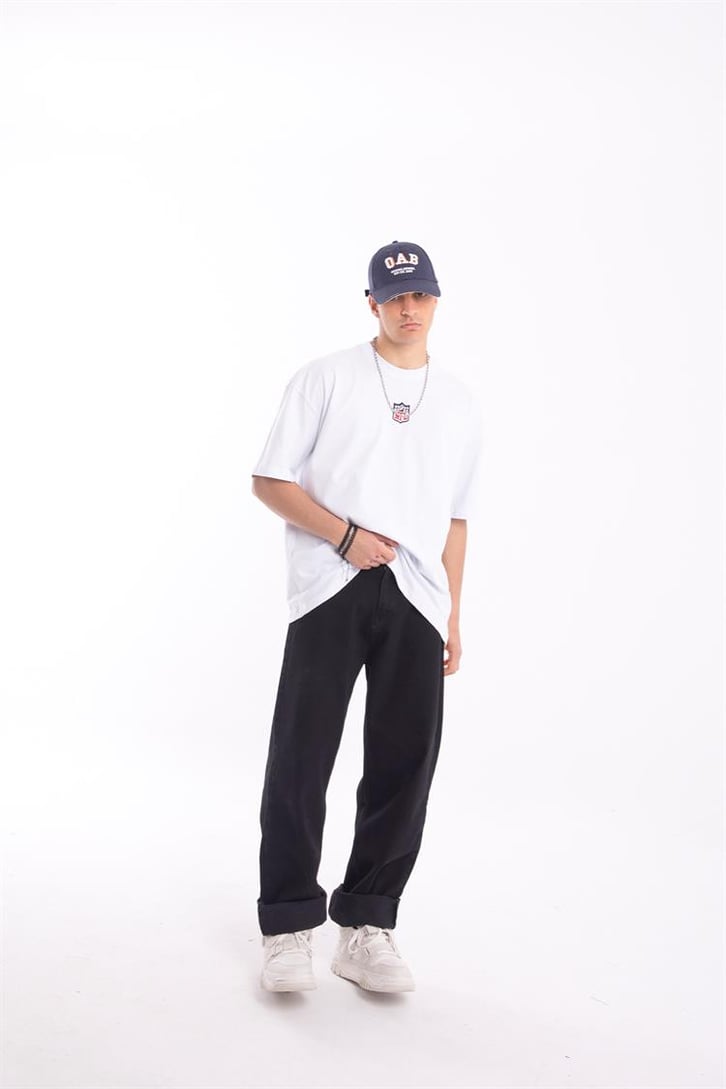 Mini Logo Nakışlı Oversize Tişört
