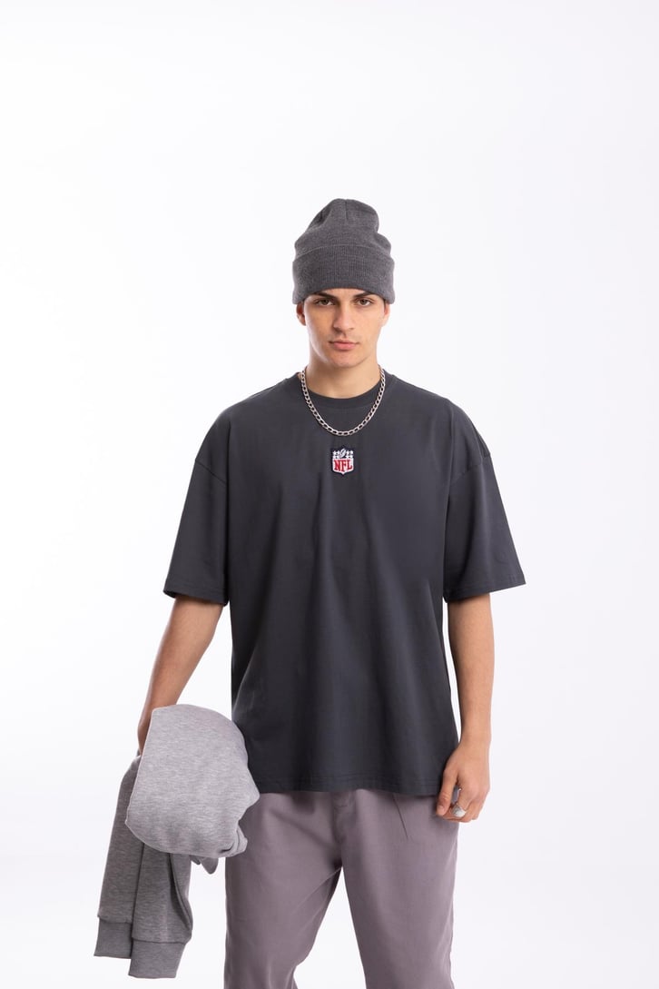 Mini Logo Nakışlı Oversize Tshirt