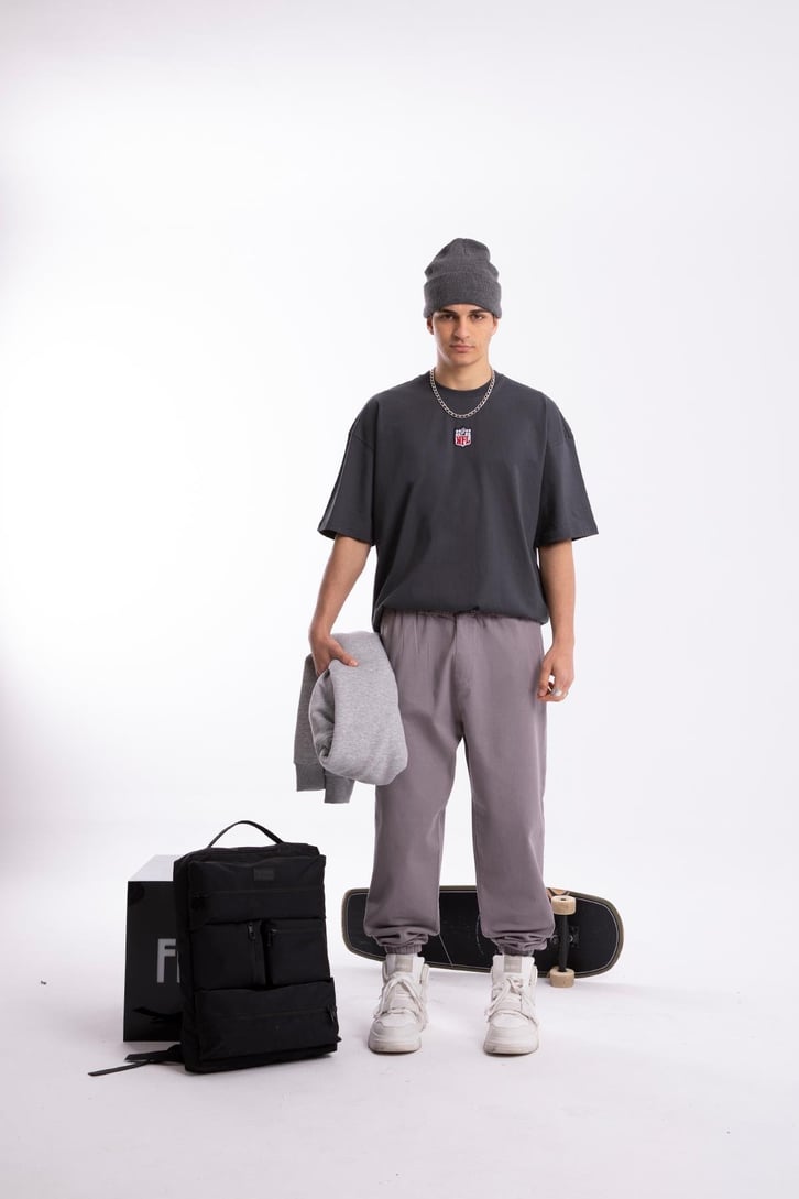 Mini Logo Nakışlı Oversize Tshirt