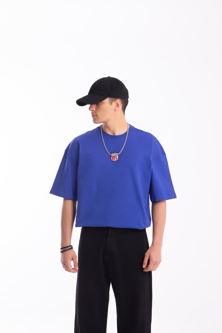 Mini Logo Nakışlı Oversize Tshirt