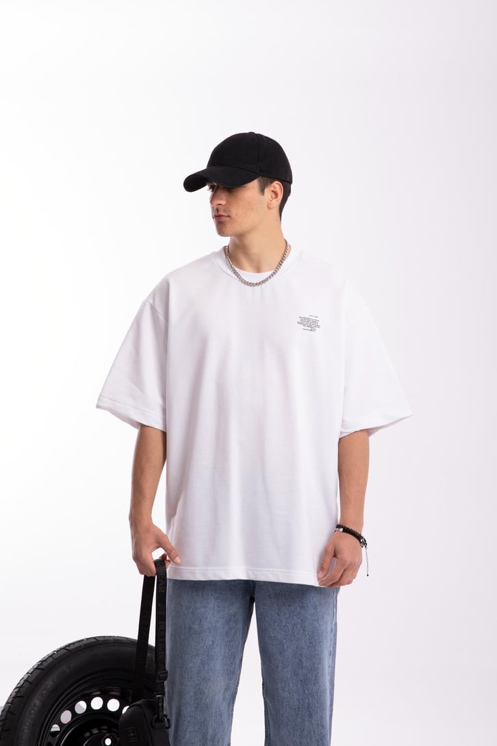 Mini Text Printed Oversize Tshirt