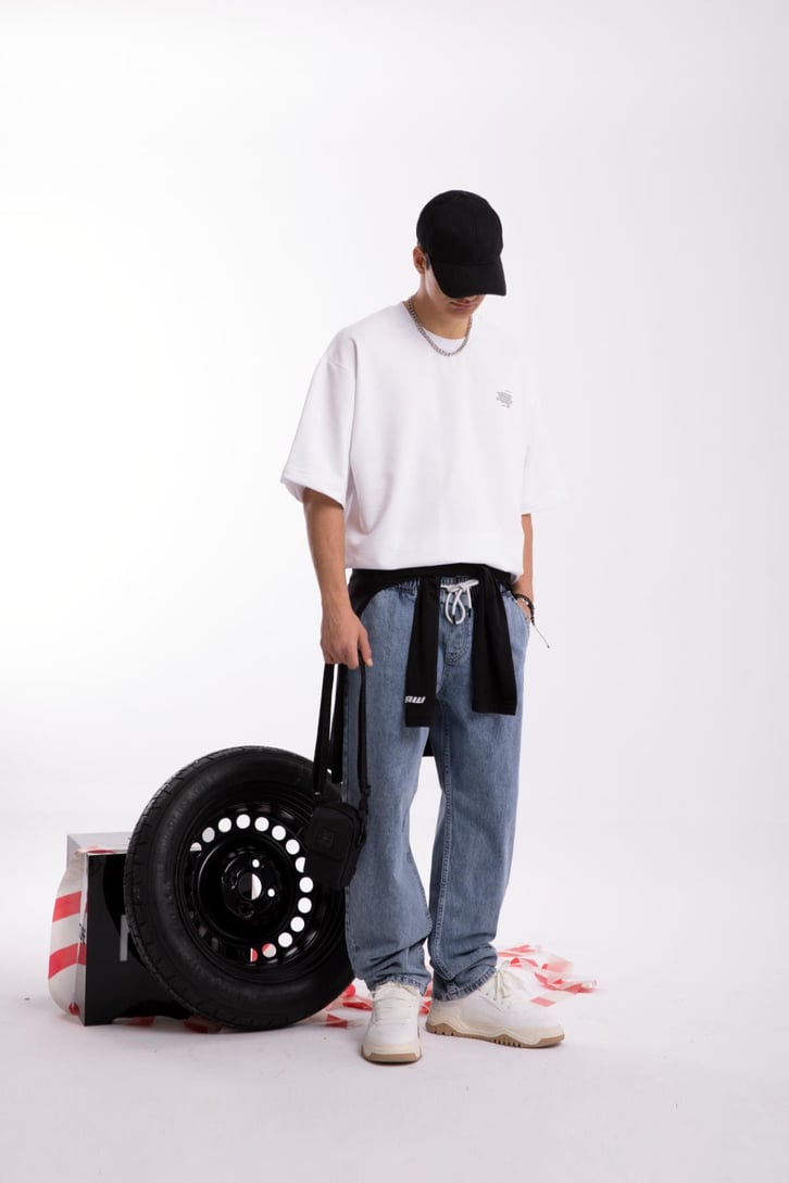 Mini Text Printed Oversize Tshirt