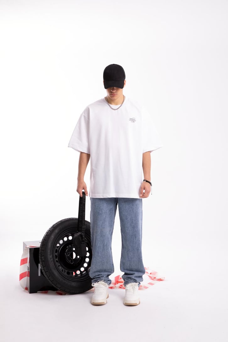 Mini Text Printed Oversize Tshirt