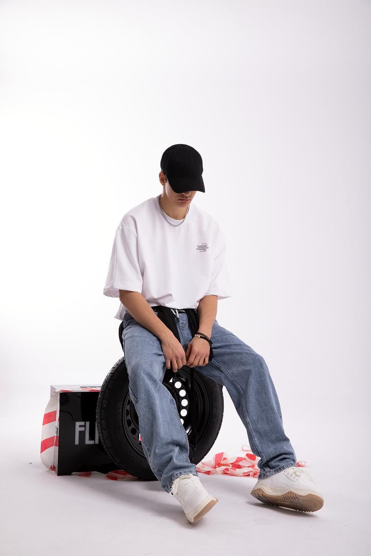 Mini Text Printed Oversize Tshirt