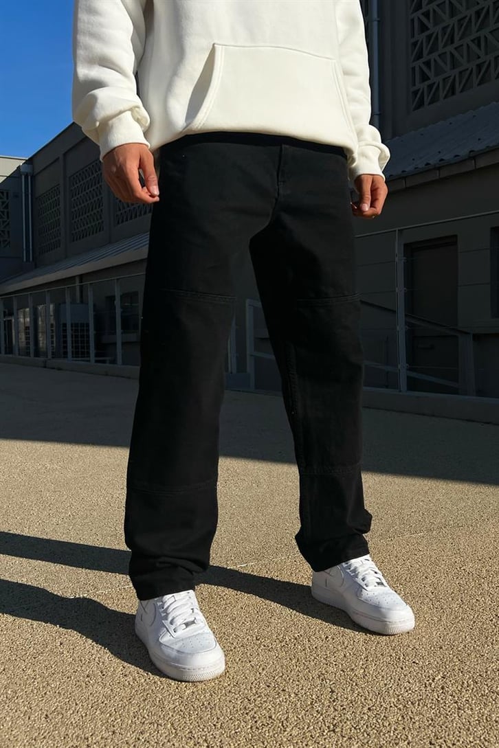 Mini Text Printed Siyah Regular Fit Jean