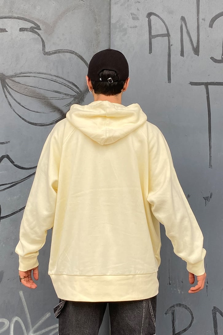 MİNİMAL BASKILI OVERSIZE BASIC HOODIE