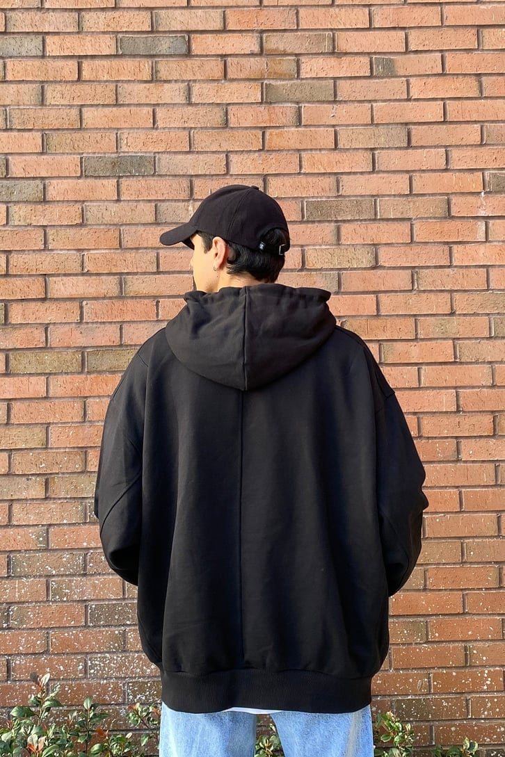 MINIMAL GÖĞÜS LOGOLU OVERISZE HOODIE