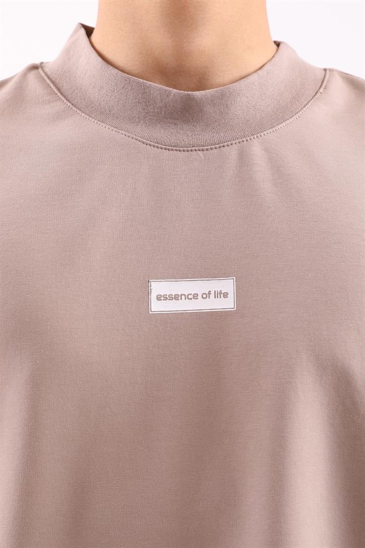 Minimal Logo Baskılı Vizon Eşofman Takımı