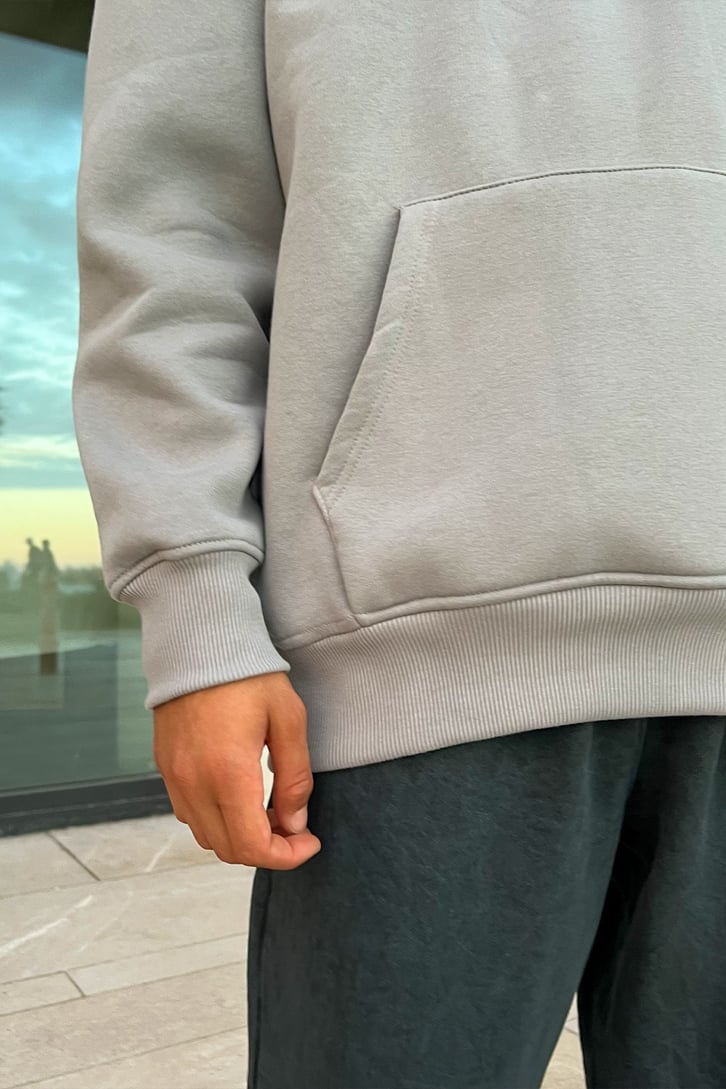 Minimal Text Baskılı Oversize Sweatshirt
