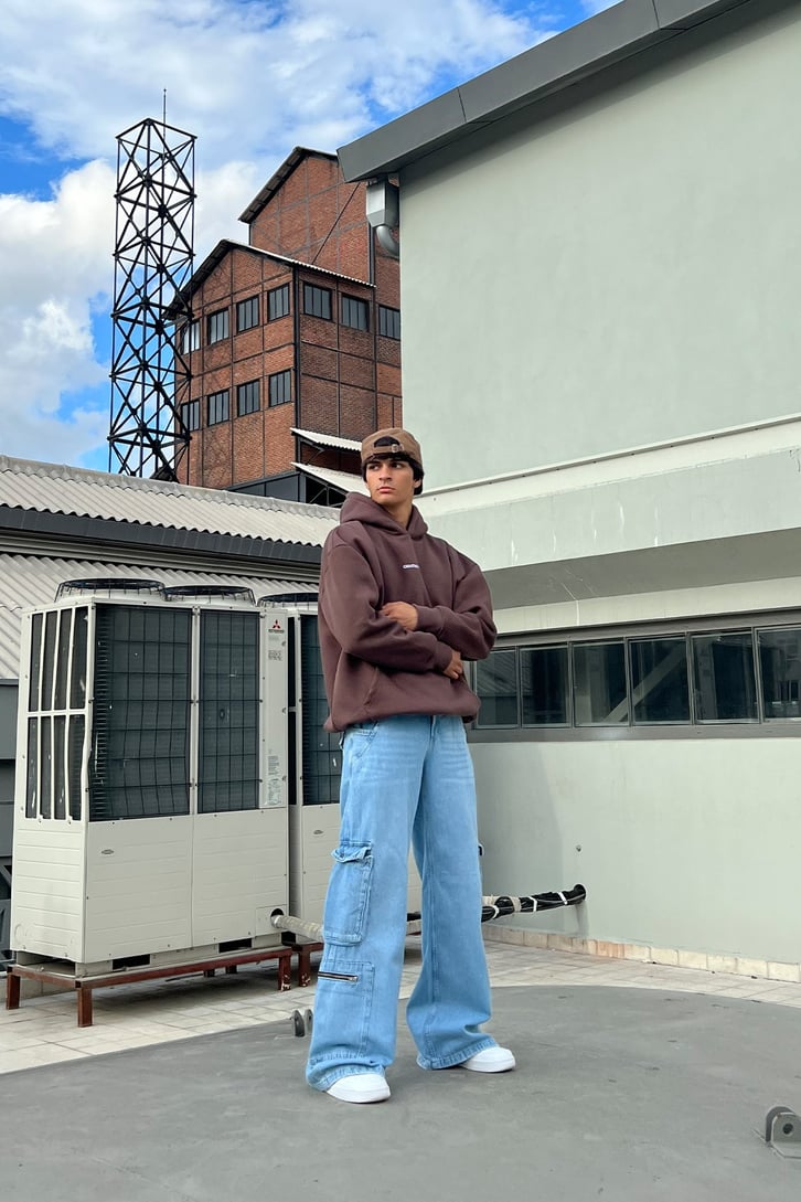 Minimal Text Baskılı Oversize Sweatshirt
