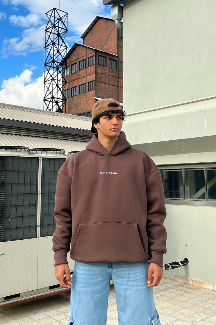 Minimal Text Baskılı Oversize Sweatshirt