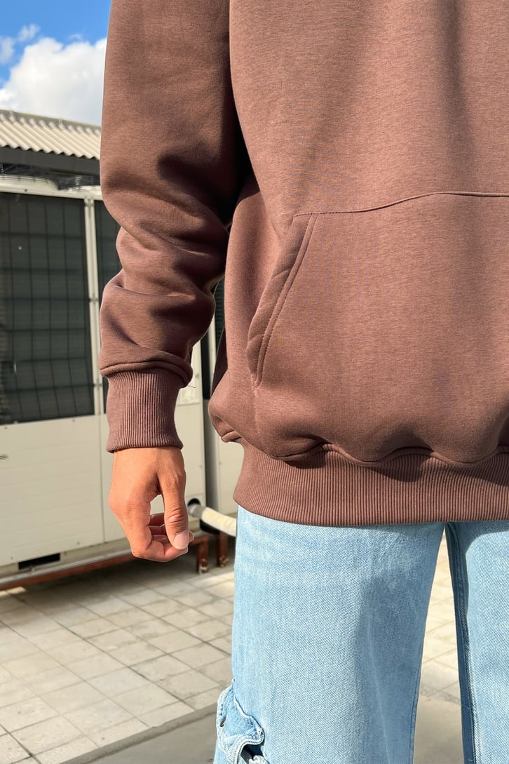 Minimal Text Baskılı Oversize Sweatshirt