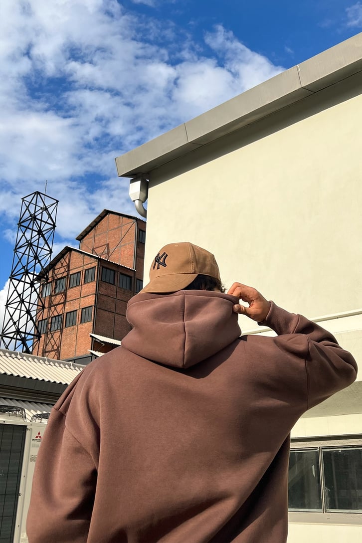 Minimal Text Baskılı Oversize Sweatshirt