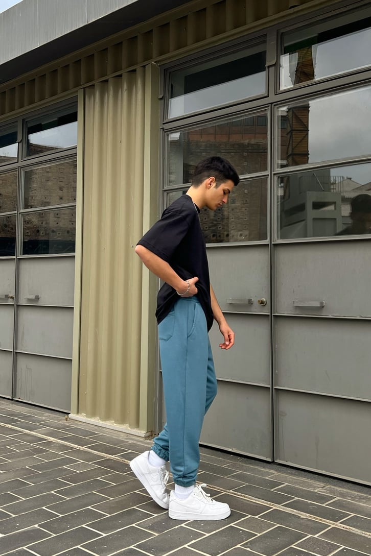 Minimal X Baskılı Jogger Fit Eşofman