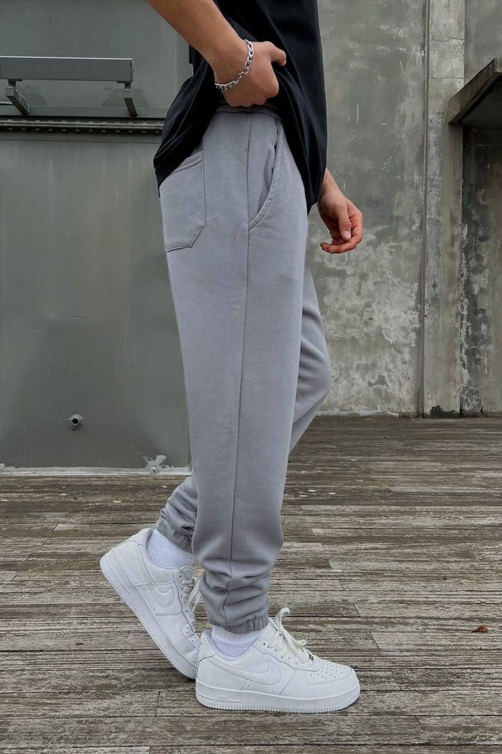 Minimal X Baskılı Jogger Fit Eşofman