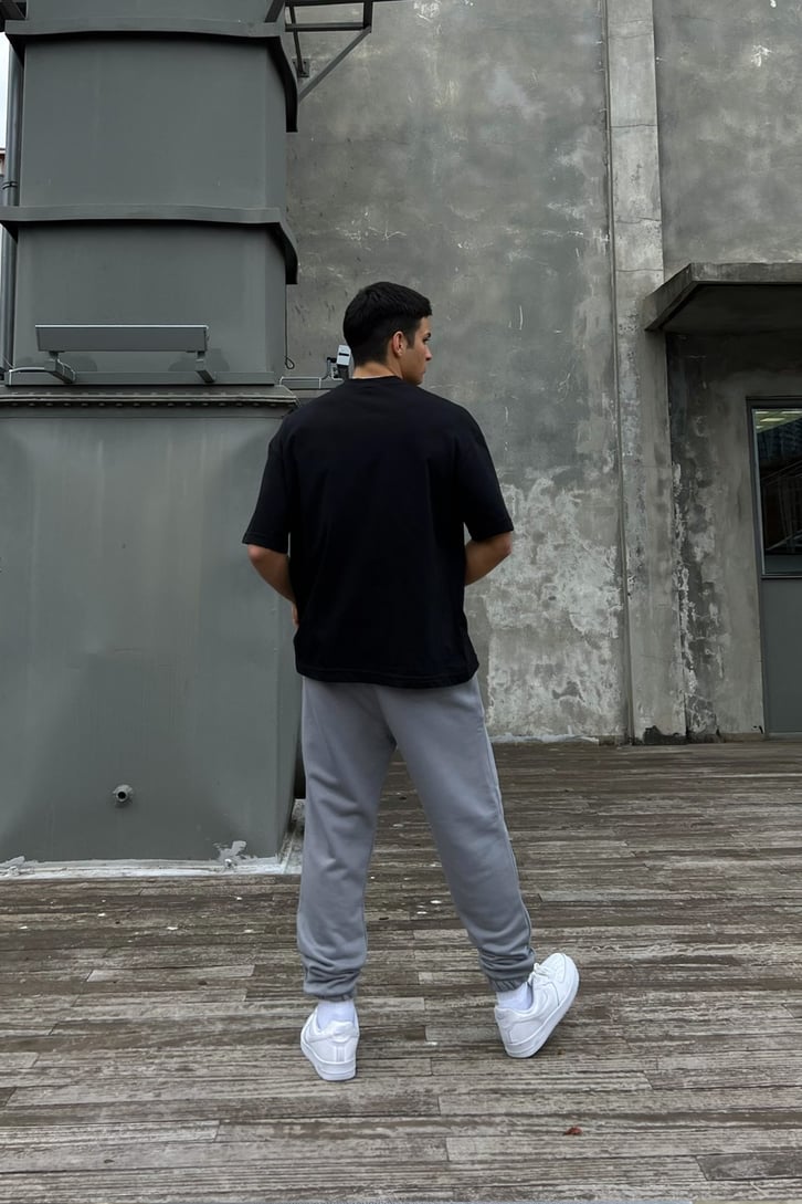 Minimal X Baskılı Jogger Fit Eşofman