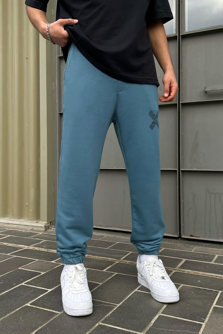 Minimal X Baskılı Jogger Fit Eşofman