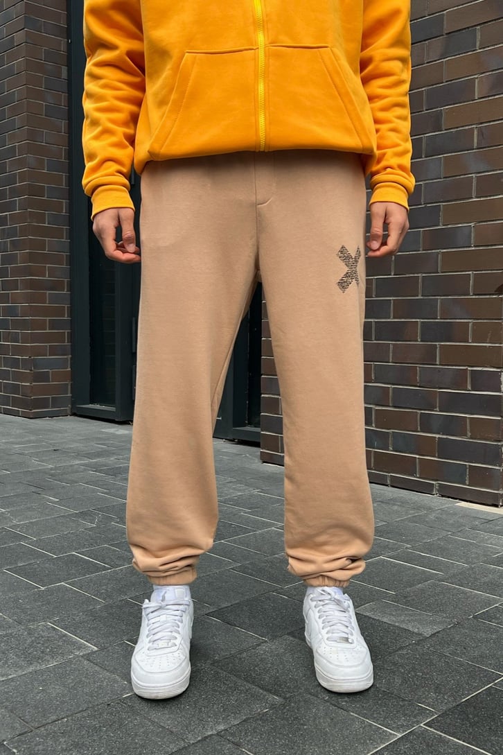 Minimal X Basklı Jogger Fit Eşofman Altı