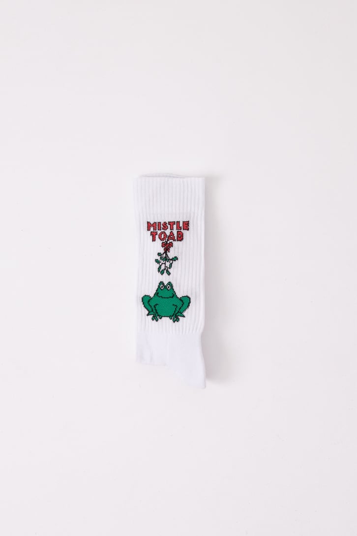Mistle Toad Beyaz Uzun Çorap