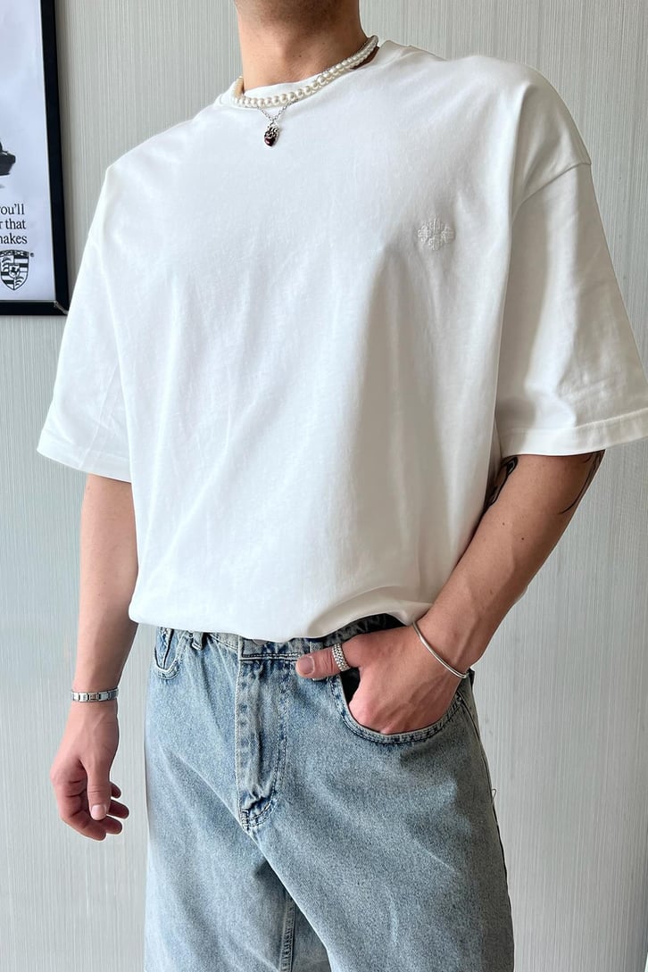 Mix and Match Nakışlı Oversize Tişört