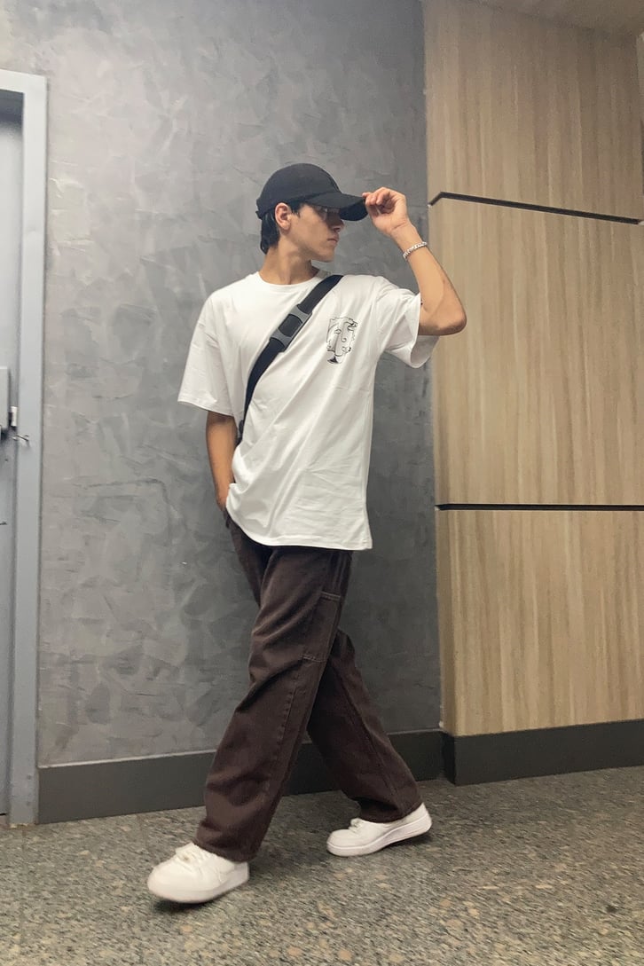 Mixed Colour Spray Painted Oversize Tshirt