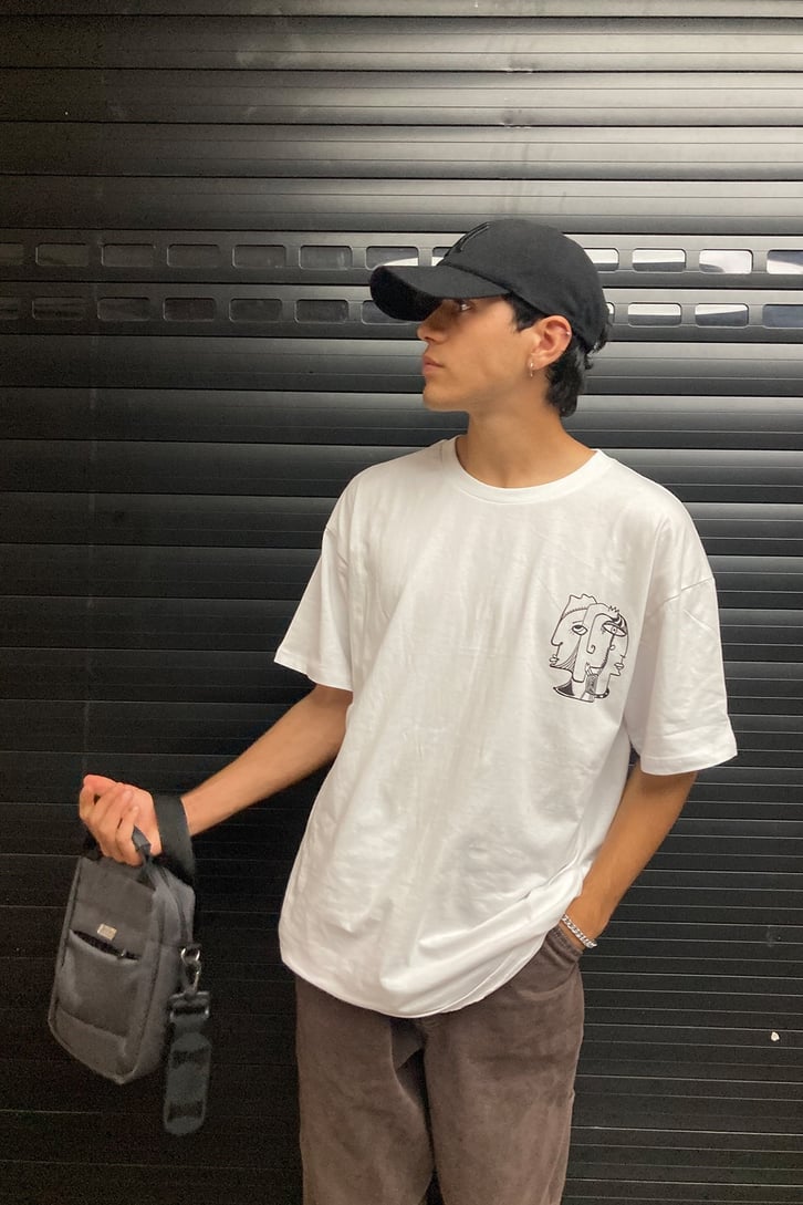 Mixed Colour Spray Painted Oversize Tshirt