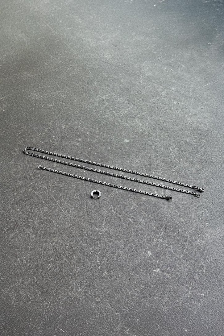Mob Chain Model Gümüş Set