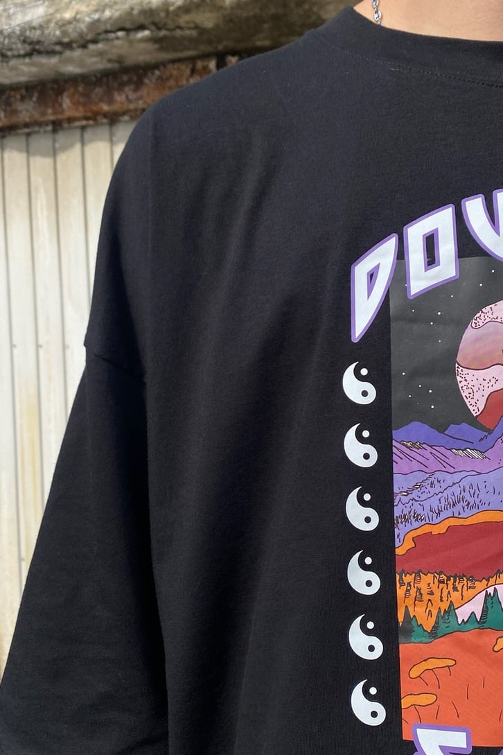 Montain View Printed Oversize Printed Tshirt