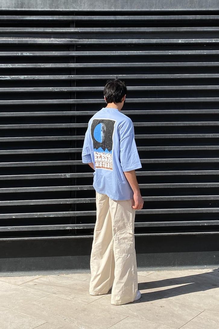 Moon Printed Oversize Tshirt