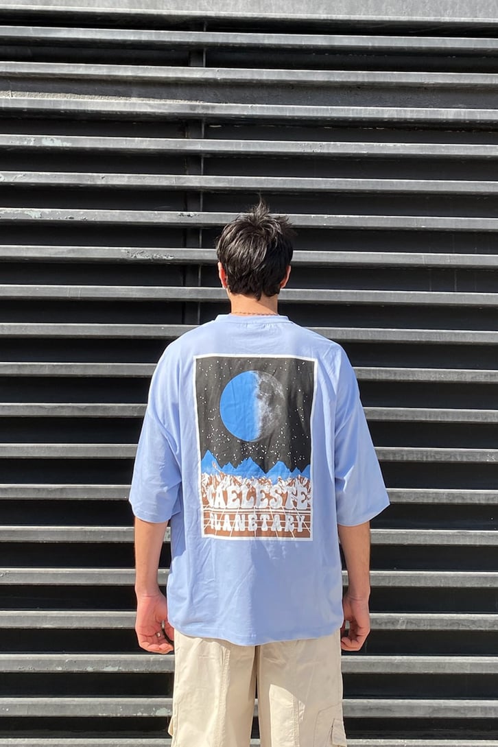 Moon Printed Oversize Tshirt