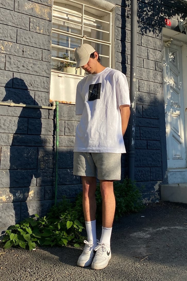 Mosquito Baskılı Beyazı Oversize Tshirt