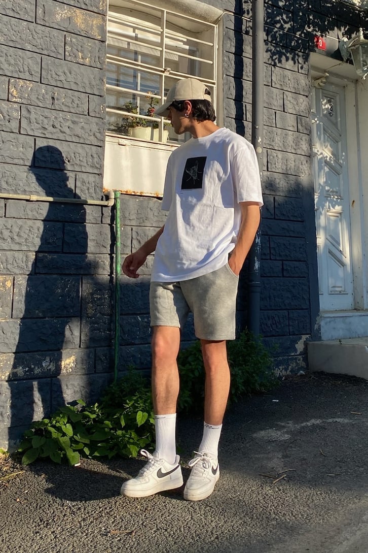 Mosquito Baskılı Beyazı Oversize Tshirt