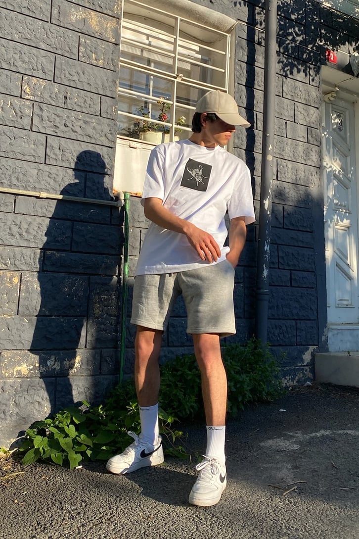 Mosquito Baskılı Beyazı Oversize Tshirt