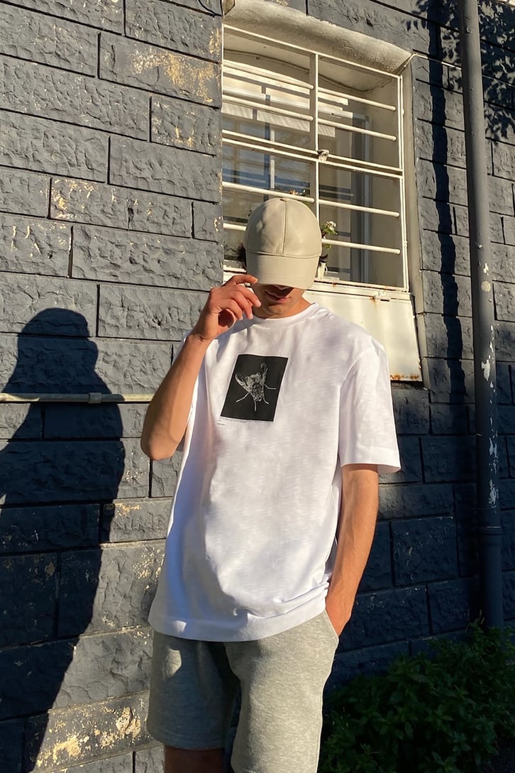 Mosquito Baskılı Beyazı Oversize Tshirt