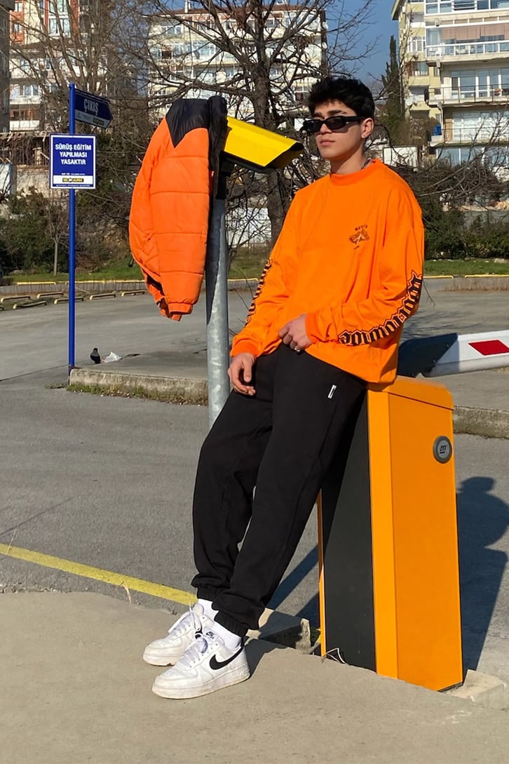 Moto Club Oversize Printed Sweatshirt