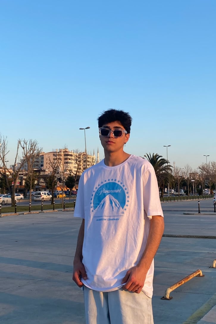 Movie İntro Oversize Printed Tshirt