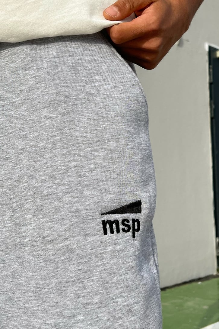 Msp Nakışlı Gri Eşofman Altı