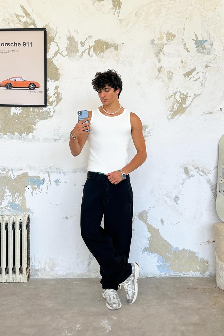 Multiple Pocket Baggy Jean