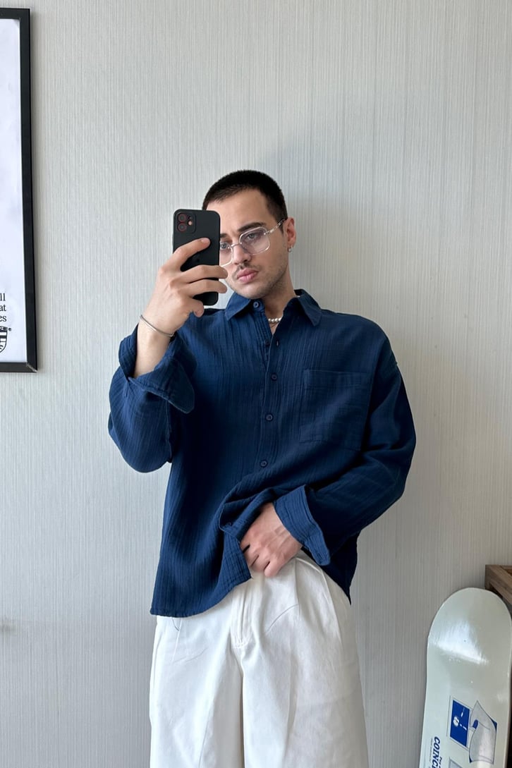 Muslin Basic Oversize Gömlek